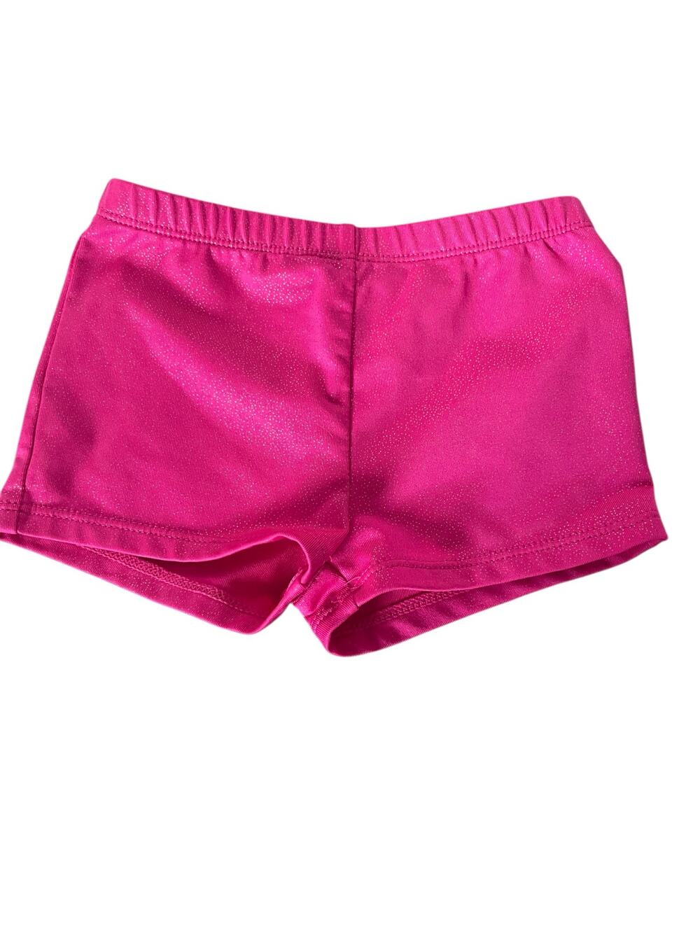 Danskin Freestyle Girls Hot Pink Bike Shorts Mini Length Stretch Youth Size 4/5